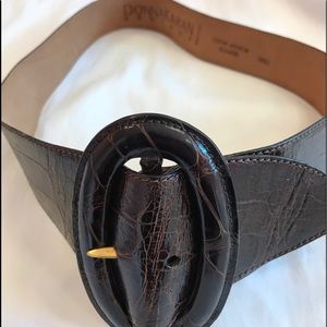 Donna Karan New York alligator belt